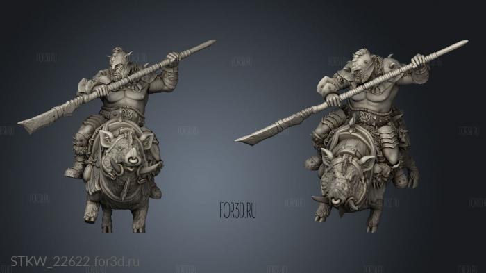 Tusker Cavalry stl model for CNC