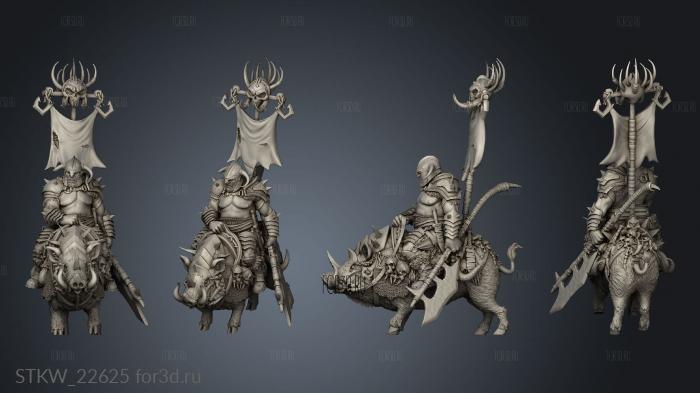 Tusker Cavalry Banner Bearer 3d stl модель для ЧПУ