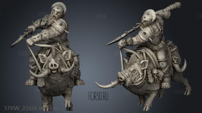 Tusker Cavalry Musician stl model for CNC