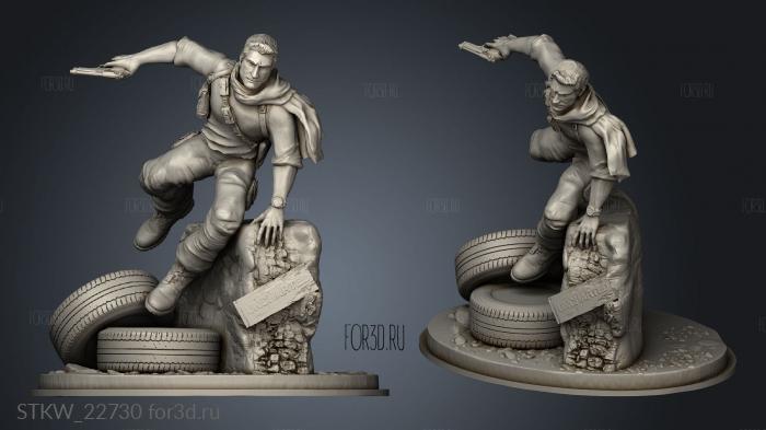 Uncharted Nathan Drake 3d stl модель для ЧПУ