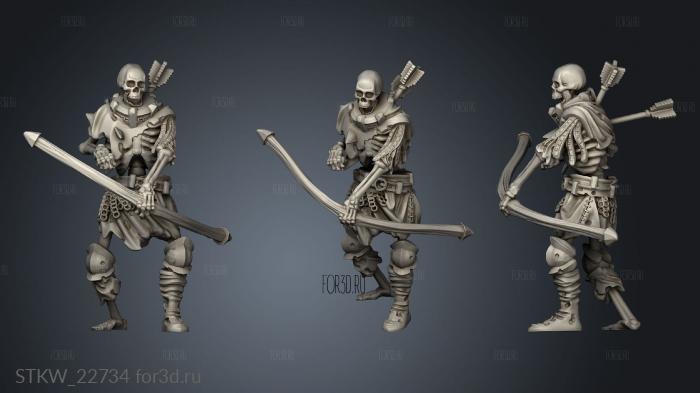 UNDEAD ARCHERS SKELETON ARCHER WITH HEAVY IN THE BOW Chitu 3d stl модель для ЧПУ