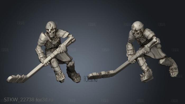 Undead Hockey ho Goalie stl model for CNC