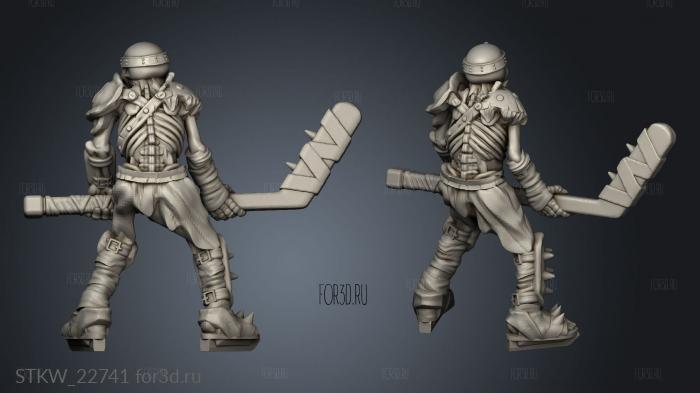 Undead Hockey ho Winger stl model for CNC