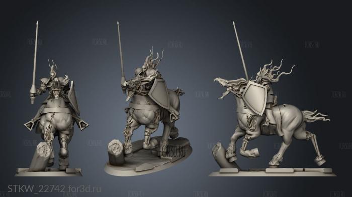 Undead Horse Riders Oval 3d stl модель для ЧПУ