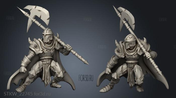 Undead Knight stl model for CNC