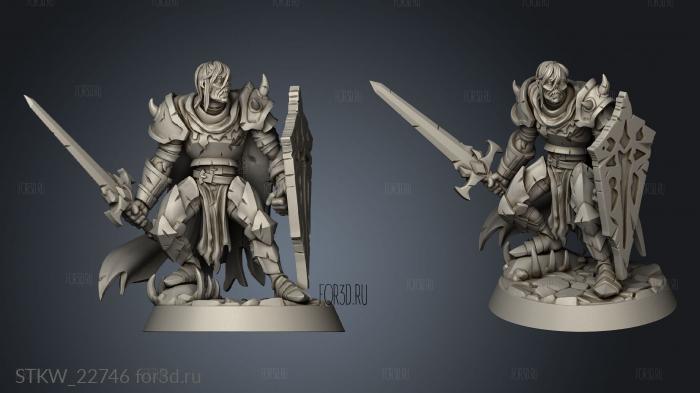 Undead Knight stl model for CNC