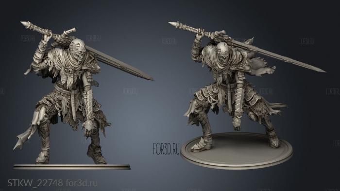 Undead Knight Knightver Platform stl model for CNC