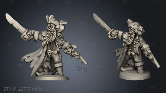 Undead Pirates Pirate Captain 3d stl модель для ЧПУ