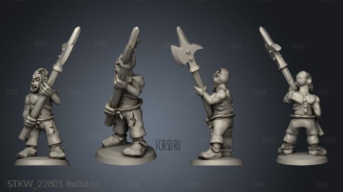 Undead Pirates Crew with Halberd 3d stl модель для ЧПУ