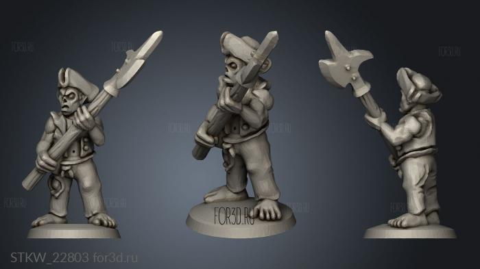 Undead Pirates Crew with Halberd 3d stl модель для ЧПУ