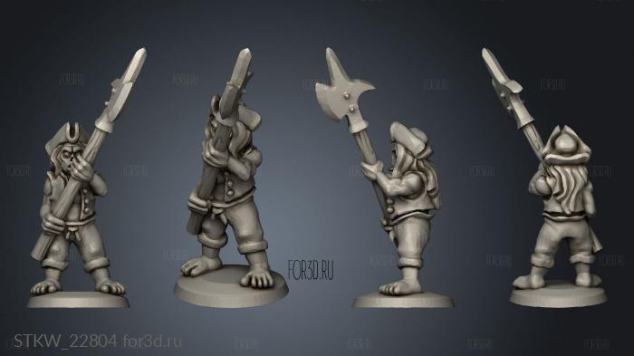 Undead Pirates Crew with Halberd 3d stl модель для ЧПУ