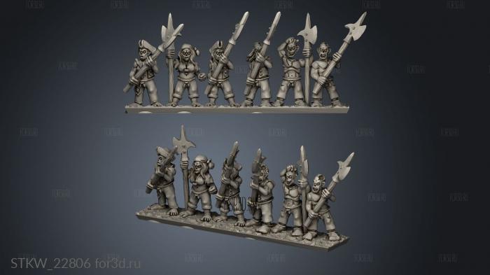 Undead Pirates Crew with Halberd Strip 3d stl модель для ЧПУ