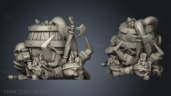 Undead Pirate Ship Props Barrels Barrel 3d stl модель для ЧПУ