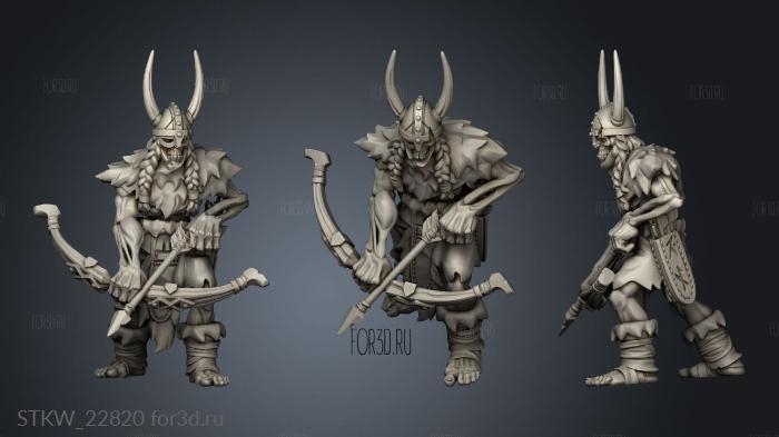 Undead Vikings Draugr archer 3d stl модель для ЧПУ