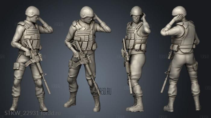 US Marines stl model for CNC