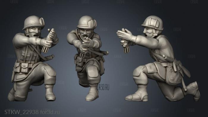 US Paratrooper Mortar Dog Trainer Mortier moyen 3d stl модель для ЧПУ