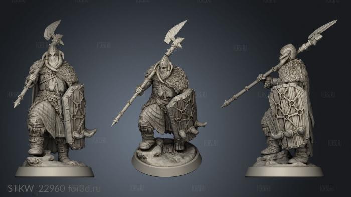 Halberdier stl model for CNC