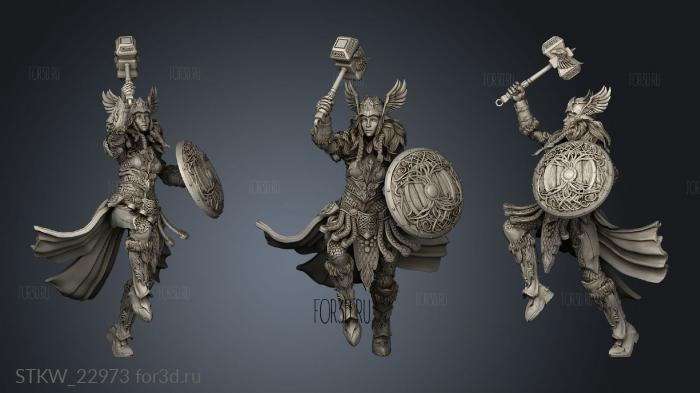 Valkyrie Paladin Hammer 3d stl модель для ЧПУ