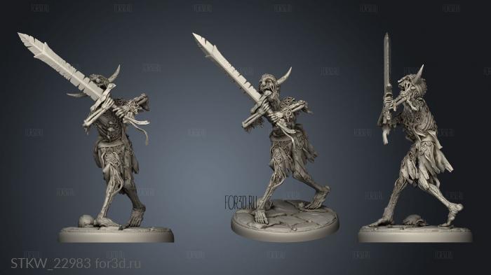 Valkyries and Draugr warrior 3d stl модель для ЧПУ