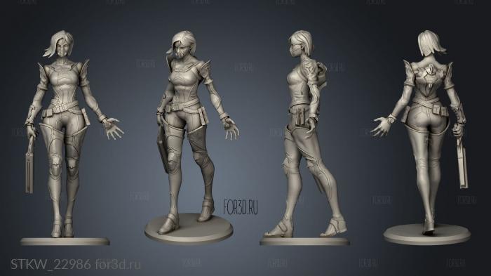 Valorant Viper figure viper back 3d stl модель для ЧПУ