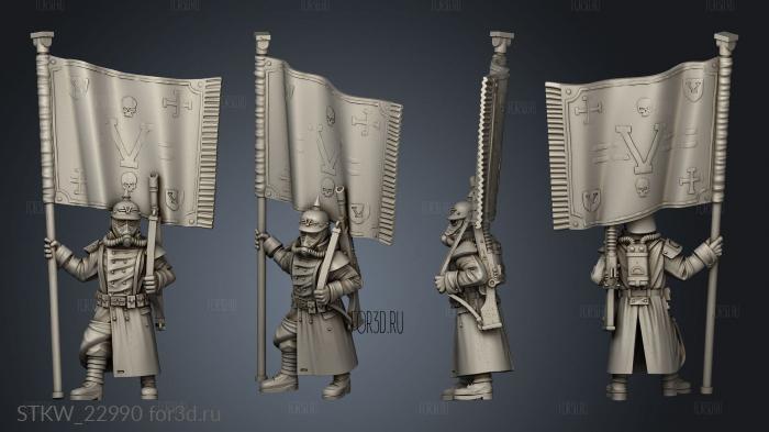 Company Command Flag Bearer blank stl model for CNC