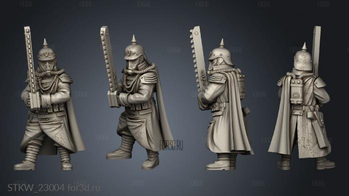 Sergeant Reinhard Sgt decorated stl model for CNC