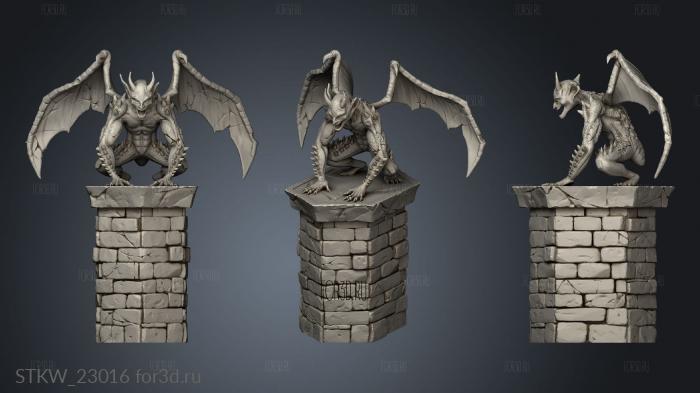 Vampire fountain gargoyle 3d stl модель для ЧПУ