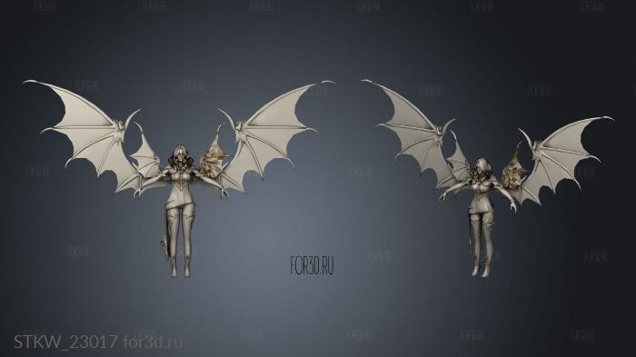 Vampire Girl black skin 3d stl модель для ЧПУ