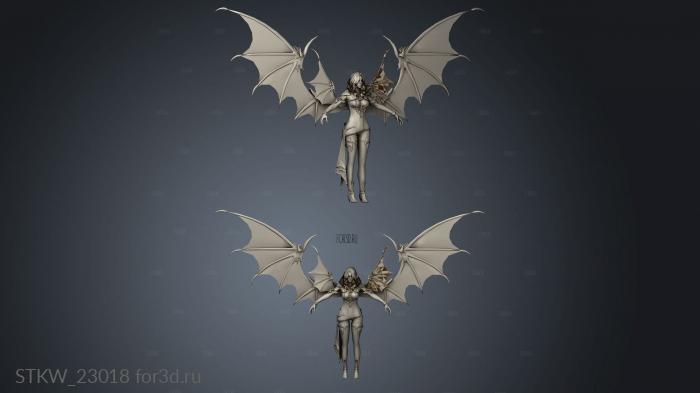 Vampire Girl black skin 3d stl модель для ЧПУ