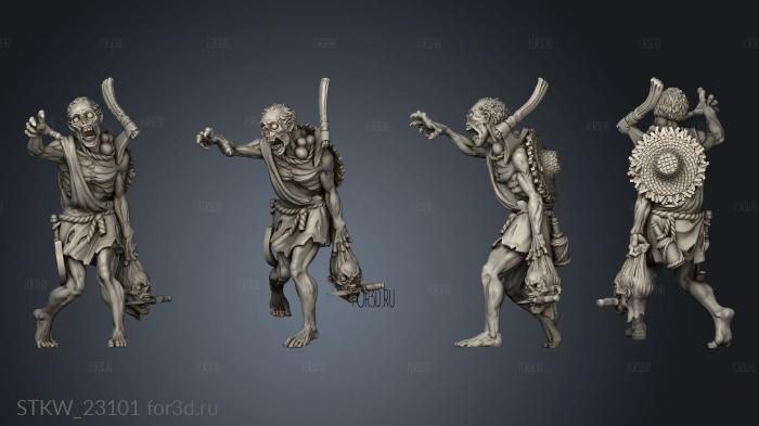 Vampires Zombies Zombie Axeman 3d stl модель для ЧПУ