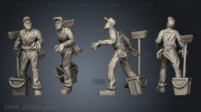 Vault Zombie Caretaker stl model for CNC