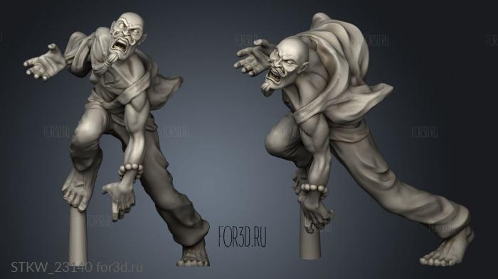 Vault Zombie Runner feet stl model for CNC