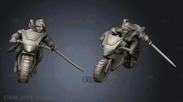 Vaultz Daphne On Motorcycle 3d stl модель для ЧПУ