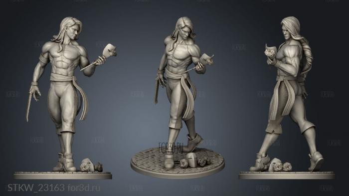 Vega street fighter vega foot with texture 3d stl модель для ЧПУ