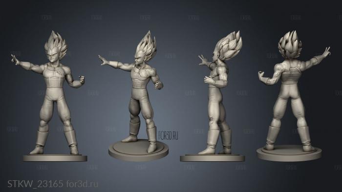 Vegeta leg stl model for CNC