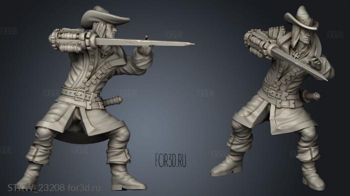 Victorian Punk The Three Musketeer stl model for CNC