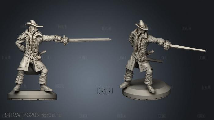 Victorian Punk The Three Musketeer base 3d stl модель для ЧПУ