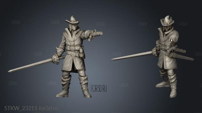 Victorian S Punk The Three Musketeers Musketeer stl model for CNC