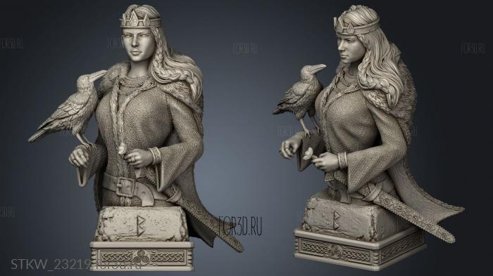 Viking Chess Queen 3d stl модель для ЧПУ