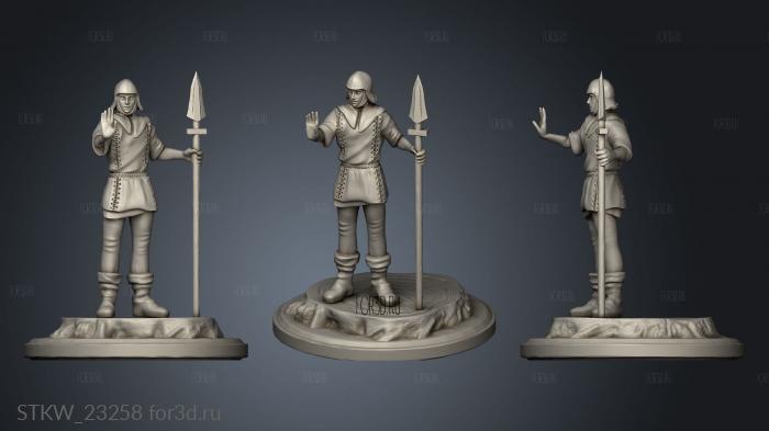 village guard stop stl model for CNC