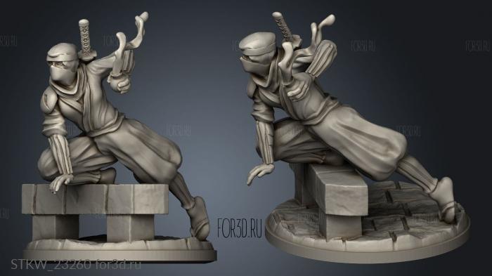 village ninja pose stl model for CNC