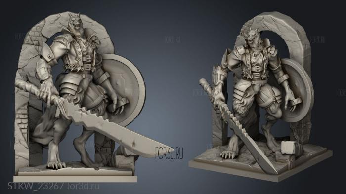 Village Vampires werewolf arc dis stl model for CNC