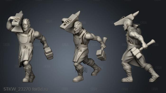 Villager Blacksmith stl model for CNC