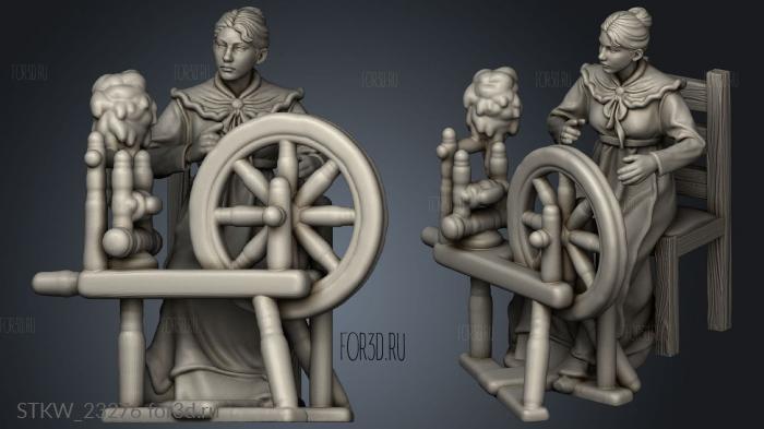 Villager Female Spinner 3d stl модель для ЧПУ