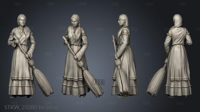 Villager Housewife stl model for CNC