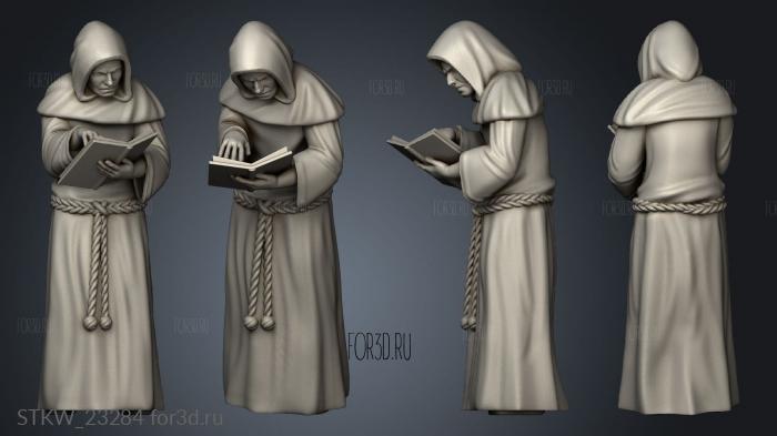 Villager Monk stl model for CNC