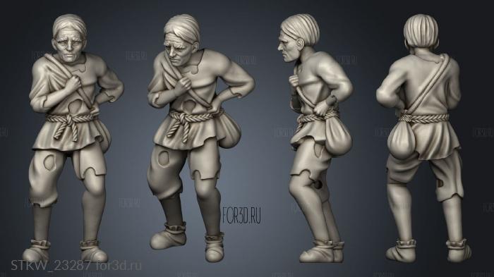 Villager Poor Man stl model for CNC