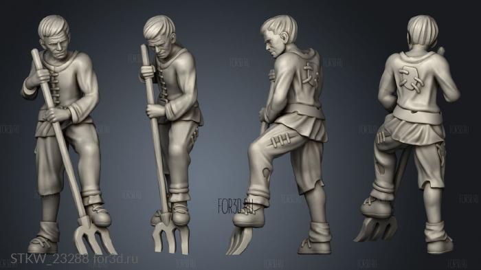 Villager Stable Boy stl model for CNC