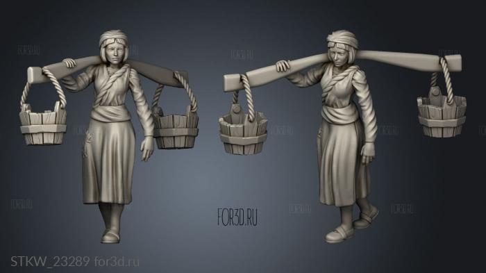 Villager Water Carrier stl model for CNC