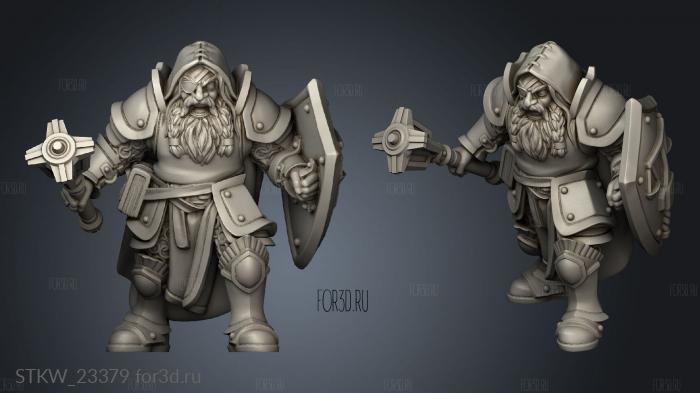 DWARF CLERIC SEPT MACE stl model for CNC